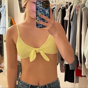 Aerie Neon Polka Dotted Bathing Suit Top